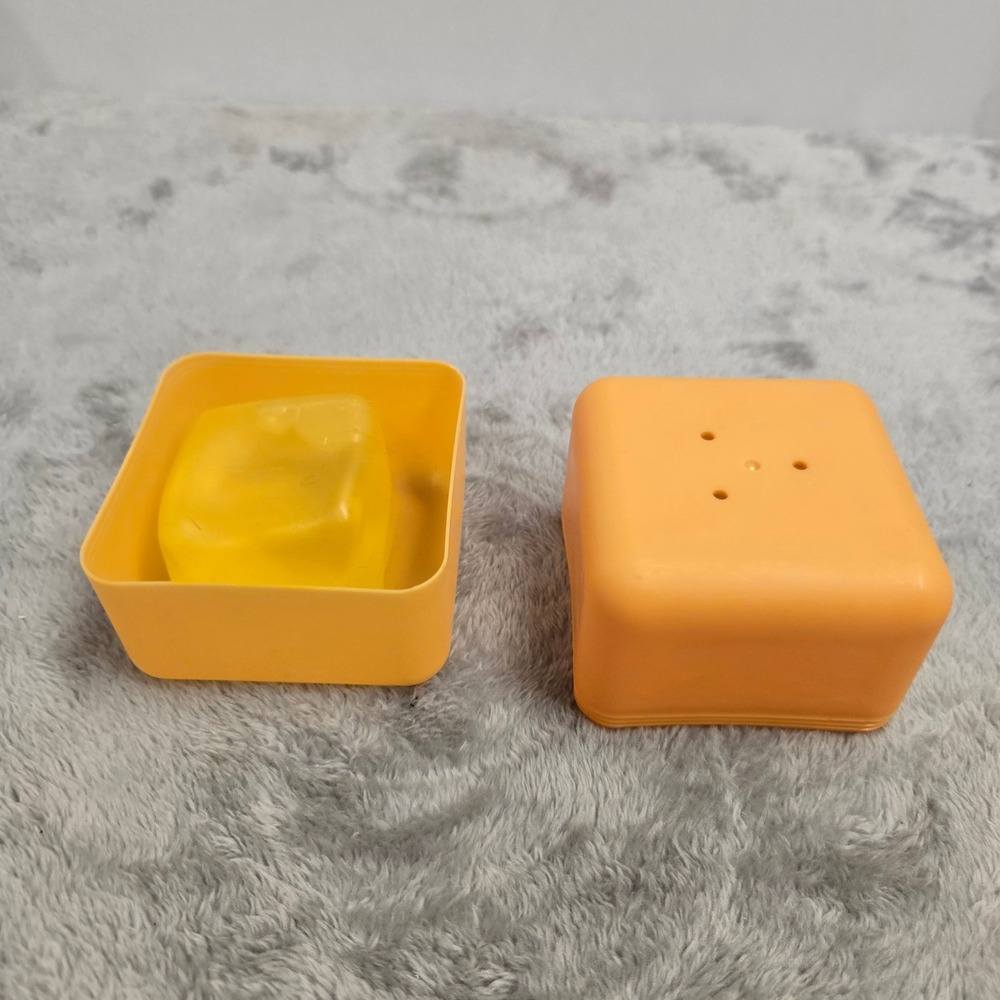 Bullsitoy NeeDoh Nice Cube Yellow Squishy Fidget Toy with Orange Case